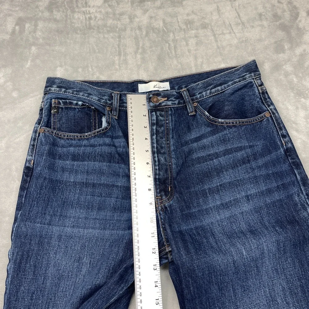 KanCan Jeans Womens 13/30‎ Blue Denim Distressed Casual High Rise Straight Leg